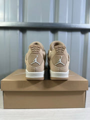 Rear view of the pair showing heel Jordan logos and layered light midsoles.