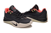 Pair of black Nike S.T. Flare EP basketball shoes shown from a side and front angle.