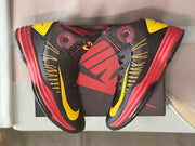 Overhead view of the pair with a dark shoe box beneath them