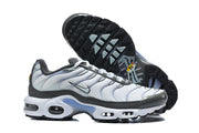 Nike Air Max Plus sneakers shown from the side with the outsole visible.
