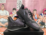 Black and Purple Pattern Basketball Sneakers