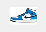 Jordan 1 Mid SE Signal Blue Black White Sneakers DD6834-402
