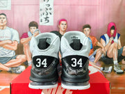 Rear view showing the number 34 on the heels and the visible cushioning units.