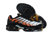 Nike Air Max Plus sneakers showing the side profile and black outsole