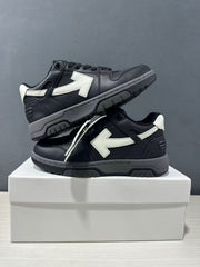 Stacked view showing the contrasting arrow side details and chunky soles.