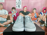 Nike Gray and White Basketball Sneakers
