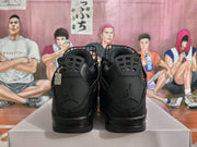 Rear view showing tonal Jumpman-style heel branding, padded collars, and black heel panels.