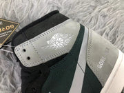 Close-up of the grey ankle panel showing Jordan Wings branding and Gore-Tex lettering on the side.