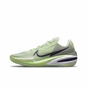 Light green GT Cut 1 sneaker with dark Swoosh branding and a layered white and green sole.