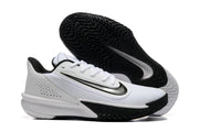 Nike basketball shoe pair showing the side profile and patterned outsole