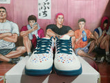 Nike Basketball Shoes White and Dark Blue