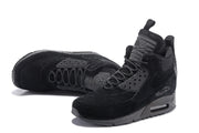 Black Air Max 90 sneakerboot shown in side and angled views