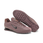 Dark purple Nike Shox Z R2 sneakers with the outsole visible