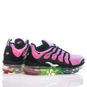Pair of pink Nike TN-21 sneakers shown from the rear and side