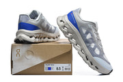 Sneakers displayed with a box labeled Cloudtilt Remix; the box label shows size 8.5.