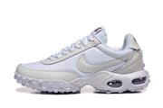 Side view of a white and light grey Nike Air Max Waffle SP sneaker.