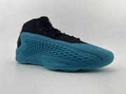 Side profile showing the blue textured side panel and black upper