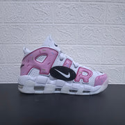 Opposite side view showing the pink AIR lettering and black Swoosh.