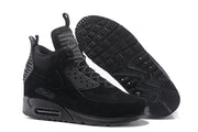 Black Air Max 90 sneakerboot with outsole shown