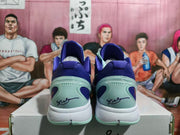 Rear view of the sneakers showing padded collars, heel graphics, and translucent heel sections.