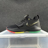 Nike Zoom Basketball Shoes, Black with Rainbow Outsole