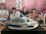 Nike Air Jordan 4 White Blue Grey Sneakers