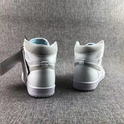 Rear view of the pair showing grey collar panels and heel construction.