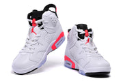 Front three-quarter view of the pair, showing the perforated upper panels, padded collars, and red details.