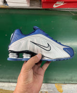 Nike Shox Blue and Silver Sneakers