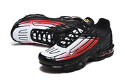 Pair of Nike Air Max Plus III sneakers viewed from above at an angle, highlighting the gradient panels and lace-up design.