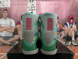Nike Superhero Basketball Sneakers Green and Gray