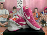 Nike Pink Basketball Sneakers with Silver Swoosh