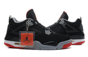Side presentation of the pair with a red branded hangtag in the foreground.