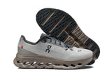 On Cloudmonster 3 Sneakers in Gray and Taupe