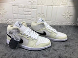 Jordan Air 1 Mid Sneakers Cream White Black