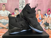 Angled view of the pair highlighting the high-top shape, multiple upper straps, padded collars, heel structure, and translucent outsoles.