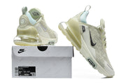 Pale green Nike Air Max 270 Premium sneakers displayed with a shoebox; the box label shows size 8.5.