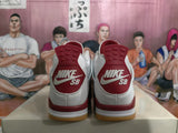 Nike Air Jordan 4 Retro SB White Grey Red Sneakers