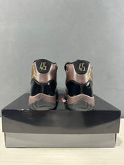 Rear view of the pair with a visible heel size marking of 45.