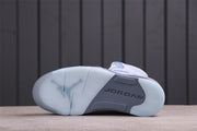 Underside view of the sneaker showing the translucent outsole, herringbone-style tread, and Jordan wordmark.