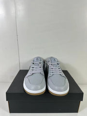 Front view showing the perforated toe boxes, grey laces, and gum-colored outsole edges.