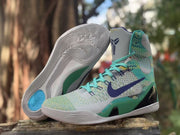 Nike Kobe 9 shoes showing the outsole tread and side profile