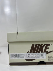 Shoebox label showing WMNS Air Jordan 1 Low OG SP, style code DZ4137-206, US 8.5, EU 40, UK 6, and 25.5 cm.