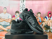 Angled side view of black Nike Kobe 8 basketball shoes