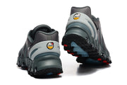 Rear view of the Nike Air Max DN8 sneakers showing the heel panels and outsole.