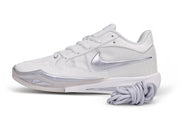 Side profile of a white Nike Sabrina 4 basketball shoe