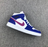Jordan Air 1 Mid Blue Pink Sneakers 554724-451