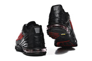 Rear and outsole views of the black Nike Air Max Plus III sneakers.