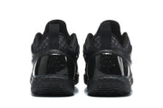Rear view of the pair showing patterned heel collars, pull tabs, and textured outsoles.