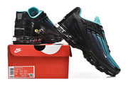 Nike Air Max Plus III sneakers displayed on a box with a visible label identifying model and style code.